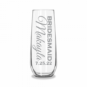 Vertical | Personalized 8.5oz Stemless Champagne Flute
